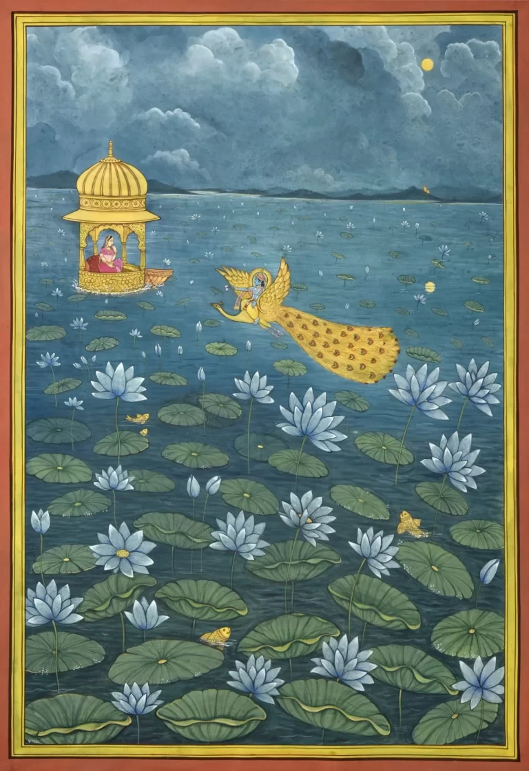 radha krishna blue lotus marble lotus 266749